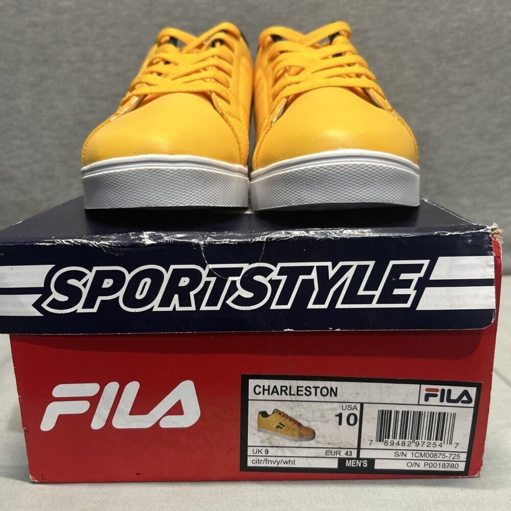 Fila Men’s Low Cut Charleston Casual Sneakers Size 10 Yellow Lace Up - Picture 9 of 9